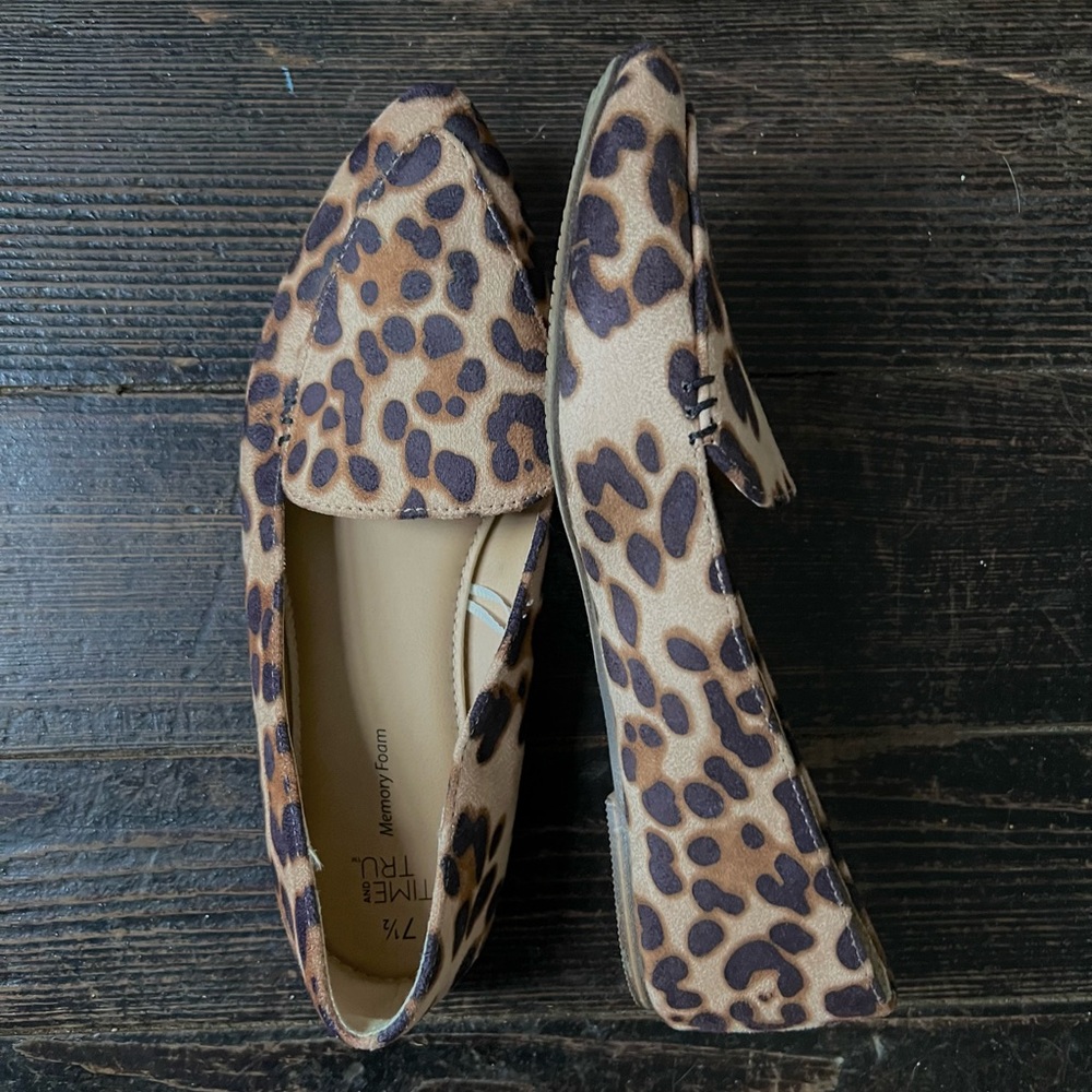 Time and Tru Cheetah Print Loafers